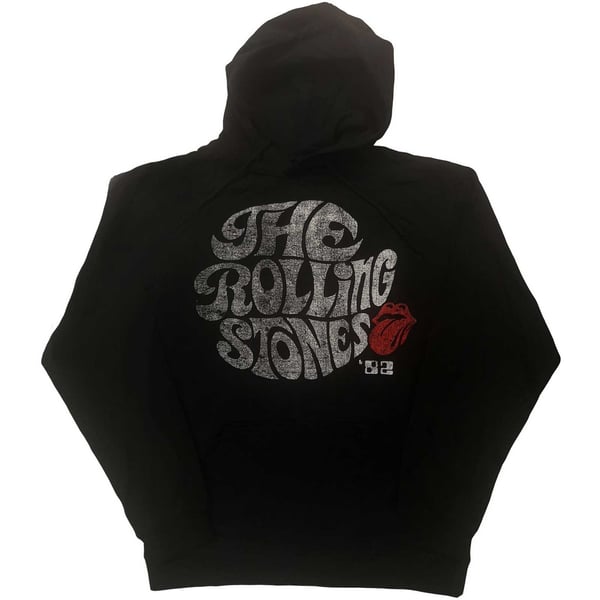 The Rolling Stones Unisex Pullover Hoodie: Swirl Logo '82 (Eco-Friendly) (X-Large)