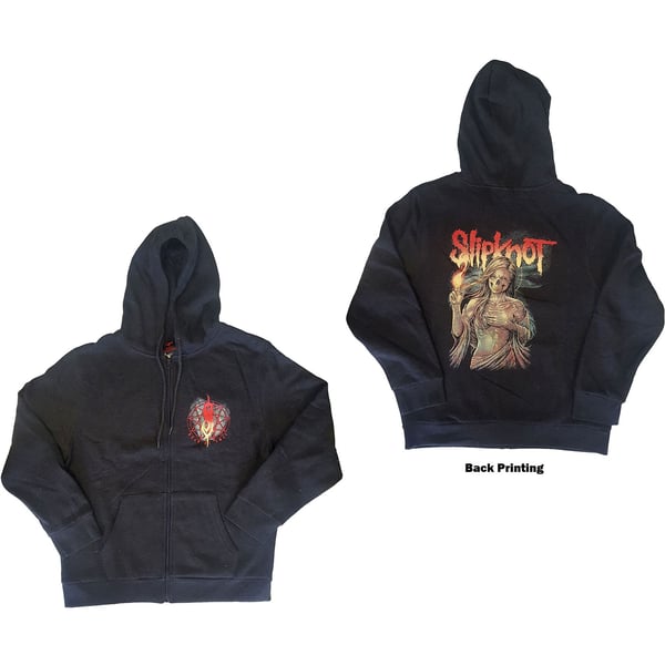 Slipknot Unisex Hettegenser med Glidelås: Burn Me Away (Ryggtrykk) (XXX-Large)