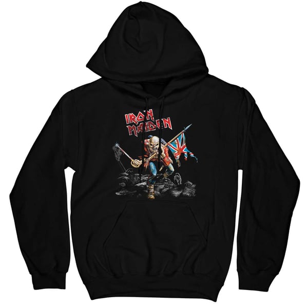 Iron Maiden Unisex Pullover Hoodie: The Trooper (Medium)