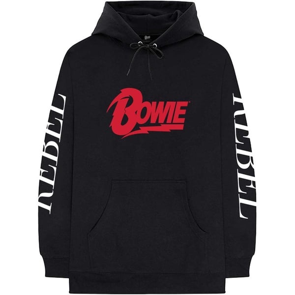 David Bowie Unisex Pullover Hoodie: Rebel Rebel (Small)