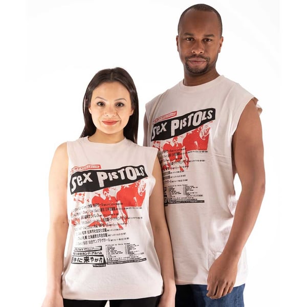 The Sex Pistols Unisex Embellished Vest T-Shirt: Filthy Lucre (Diamante) (Medium)
