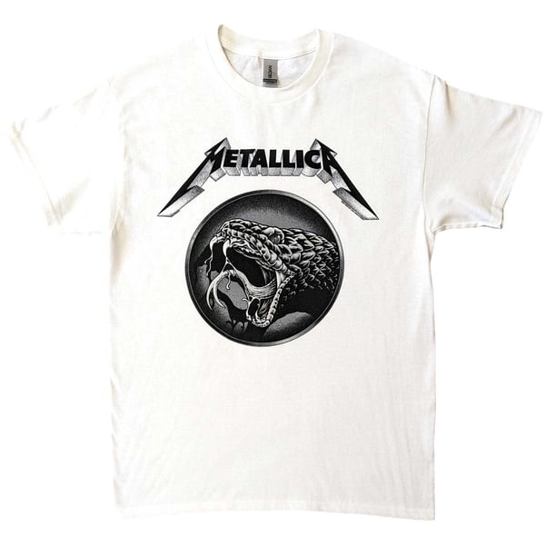 Metallica Unisex T-Shirt: Black Album Poster (Small)