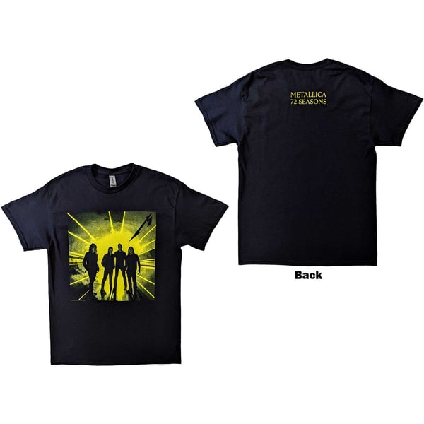 Metallica Unisex T-Shirt: 72 Seasons Burnt Strobe (Back Print) (Large)