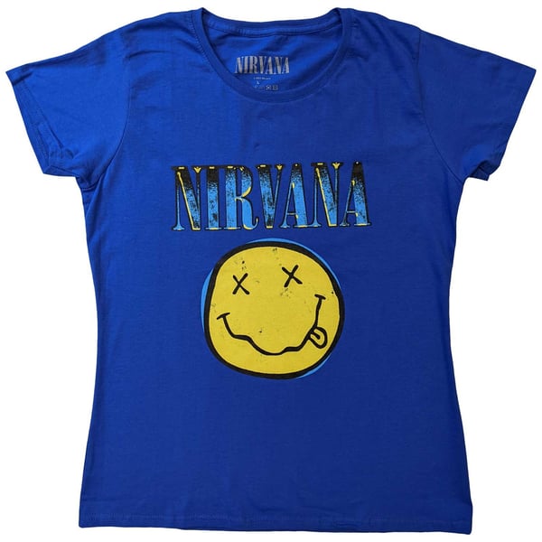 Nirvana Unisex T-Shirt: Xerox Smiley (Large)