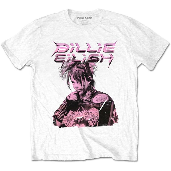 Billie Eilish Unisex T-Shirt: Purple Illustration (XX-Large)