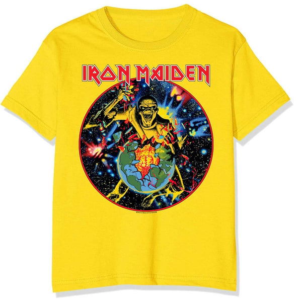 Iron Maiden Unisex T-Shirt: World Piece Tour Circle (X-Large)