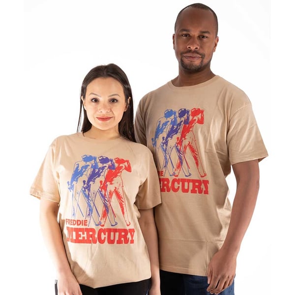 Freddie Mercury Unisex T-Shirt: Multicolour Photo  (XX-Large)
