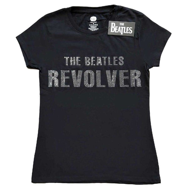 The Beatles Ladies Embellished T-Shirt: Revolver (Diamante) (XX-Large)
