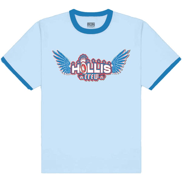 Run DMC Unisex Ringer T-Shirt: Hollis Crew  (X-Large)