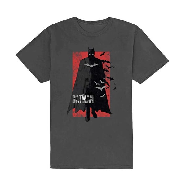 DC Comics Unisex T-Shirt: The Batman Distressed Logo (Large)
