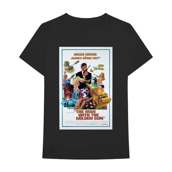 James Bond 007 Unisex T-Shirt: The Man With The Golden Gun Poster (Medium)