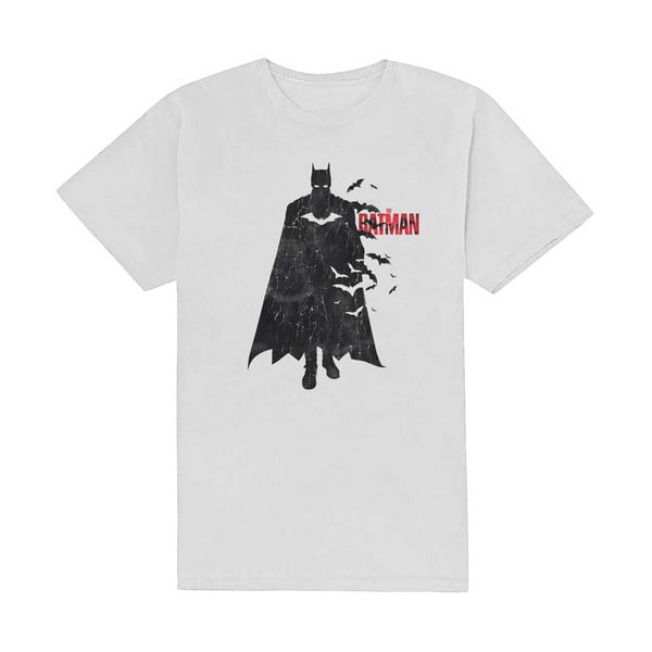 DC Comics Unisex T-Shirt: The Batman Distressed Figure (Large)