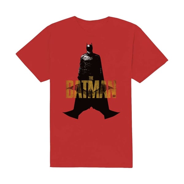 DC Comics Unisex T-Shirt: The Batman Yellow Text (Medium)