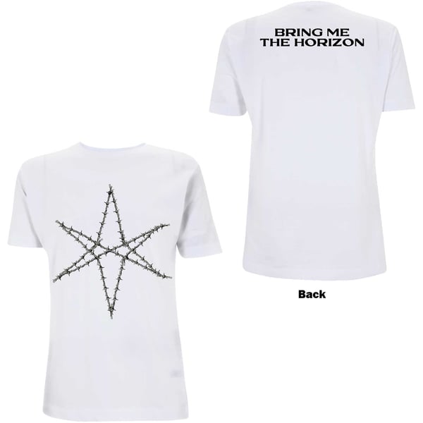 Bring Me The Horizon Unisex T-Shirt: Barbed Wire (Back Print) (Small)