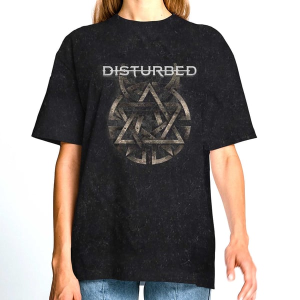 Disturbed Unisex T-Shirt: Riveted (Wash Collection) (Medium)