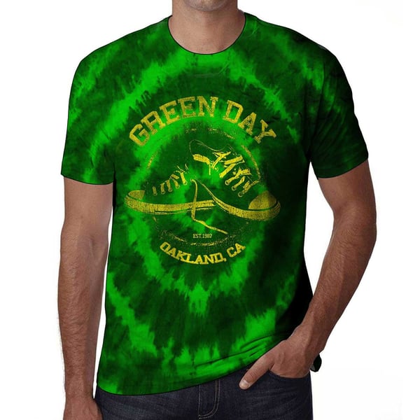 Green Day Unisex T-Shirt: All Stars (Wash Collection) (Large)