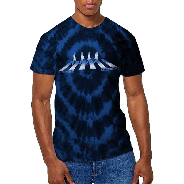 The Beatles Unisex T-Shirt: Abbey Road Crossing Gradient (Wash Collection) (Large)