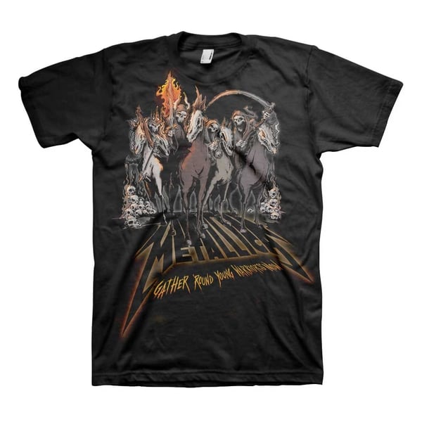 Metallica Unisex T-Shirt: 40th Anniversary Horsemen (Medium)