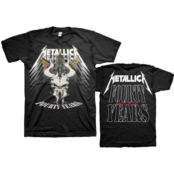 Metallica Unisex T-Shirt: 40th Anniversary Forty Years (Back Print) (X-Large)