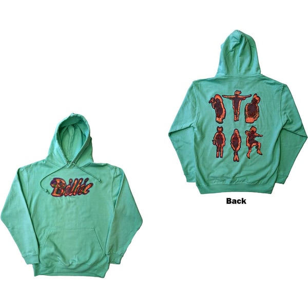 Billie Eilish Unisex Pullover Hoodie: Silhouettes (Back Print) (Small)
