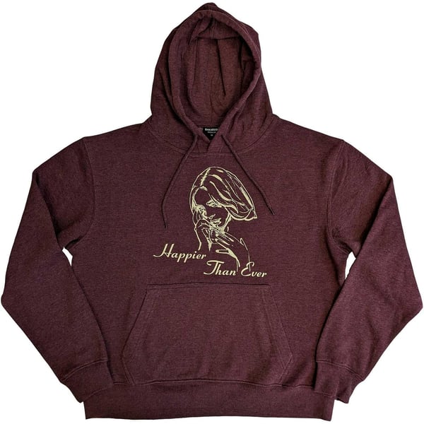Billie Eilish Unisex Pullover Hoodie: Happier Than Ever (Small)