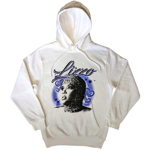 Lizzo Unisex Pullover Hoodie: Special Hearts Airbrush (Large)