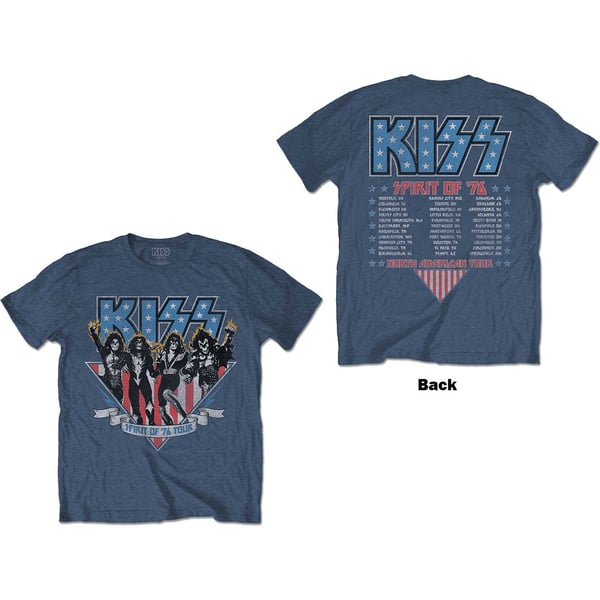KISS Unisex T-Shirt: Americana (Back Print) (XX-Large)