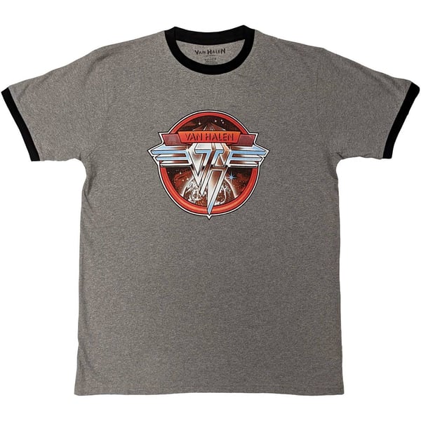 Van Halen Unisex Ringer T-Shirt: Circle Logo (Small)