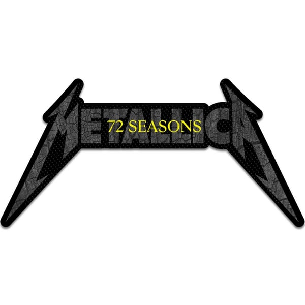 Metallica Standard Patch: 72 Seasons Charred Logo Cut Out