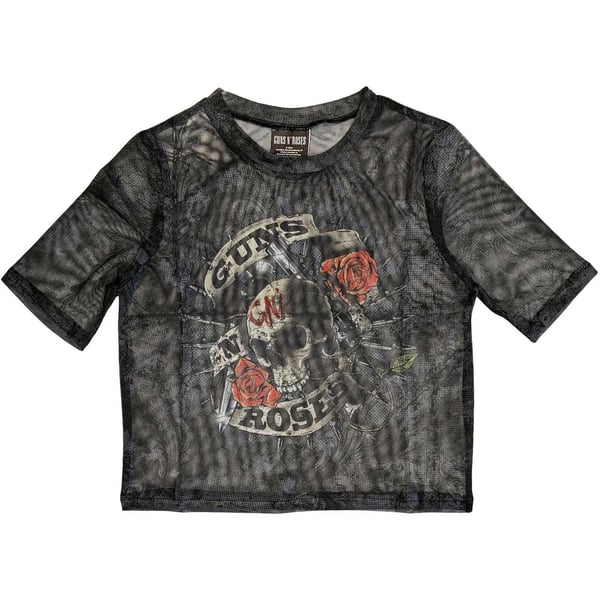 Guns N' Roses Ladies Crop Top: Firepower (Mesh) (Small)