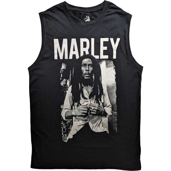 Bob Marley Unisex Tank T-Shirt: Marley B&W (Large)