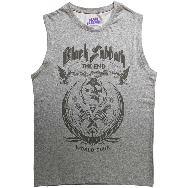 Black Sabbath Unisex Tank T-Shirt: The End Mushroom Cloud (Medium)