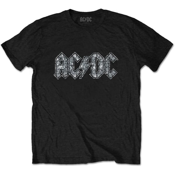 AC/DC Kids Embellished T-Shirt: Logo (Diamante) (7-8 Years)