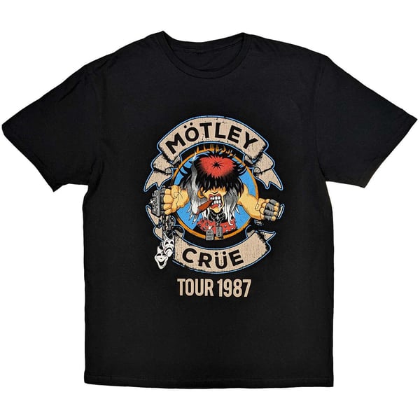 Motley Crue Unisex T-Shirt: Girls Girls Girls Tour '87 (Small)