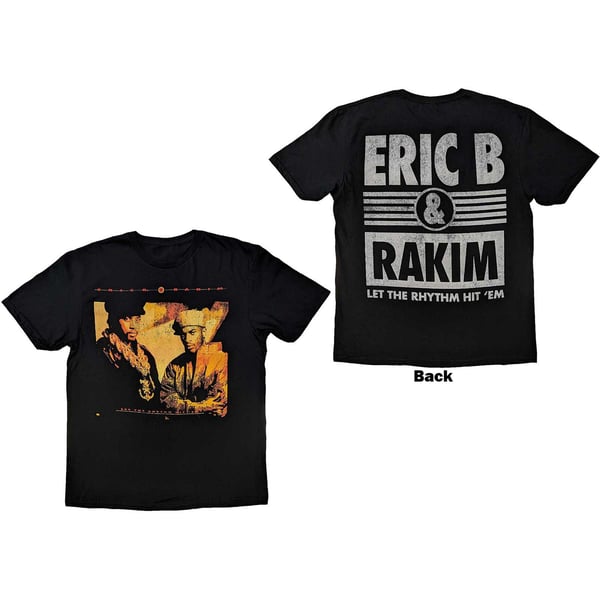 Eric B. & Rakim Unisex T-Shirt: Let The Rhythm Begin (Back Print) (Large)
