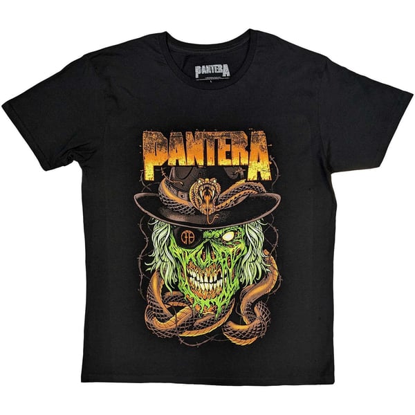Pantera Unisex T-Shirt: Snake & Skull (Medium)