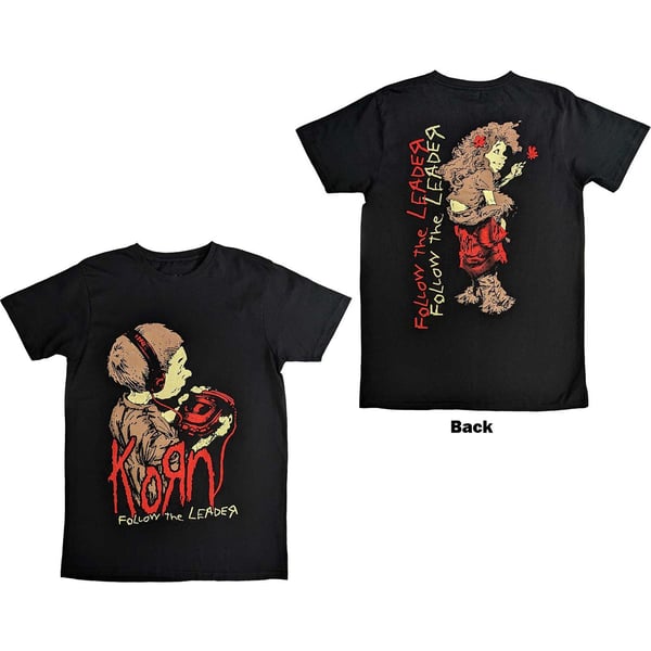 Korn Unisex T-Shirt: Follow The Leader (Back Print) (XX-Large)