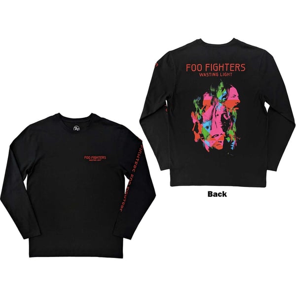 Foo Fighters Unisex Long Sleeve T-Shirt: Wasting Light (Back & Sleeve Print) (Medium)