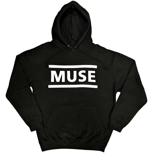 Muse Unisex Pullover Hoodie: White Logo (Medium)