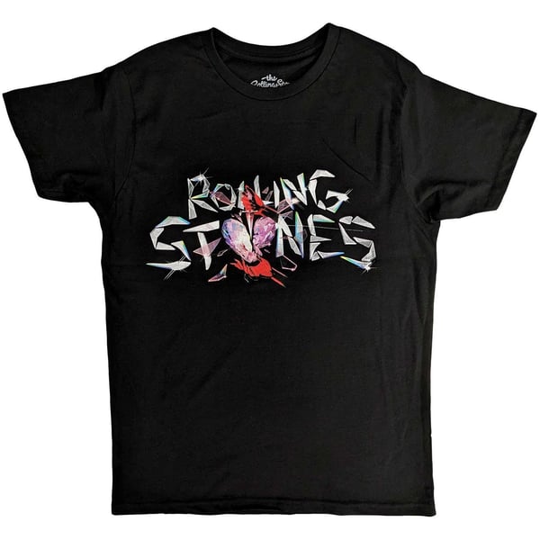 The Rolling Stones Unisex T-skjorte: Hackney Diamonds Glass Logo (X-Large)