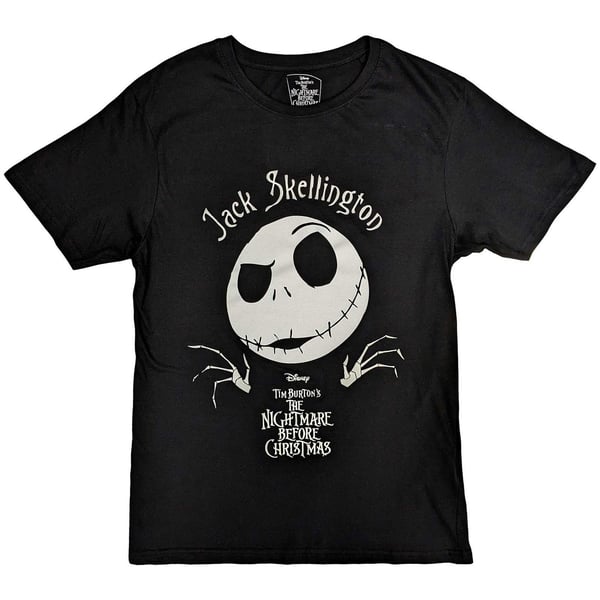 Disney Unisex T-Shirt: The Nightmare Before Christmas Jack Head (Embellished) (X-Large)