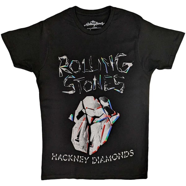The Rolling Stones Unisex T-Shirt: Hackney Diamonds Faded Logo (Large)