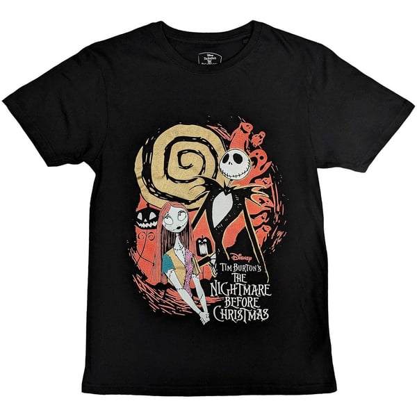 Disney Unisex T-Shirt: The Nightmare Before Christmas Ghosts (Embellished) (Medium)