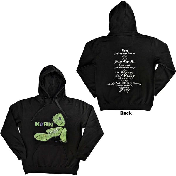Korn Unisex Pullover Hoodie: Issues Tracklist (Back Print) (Large)