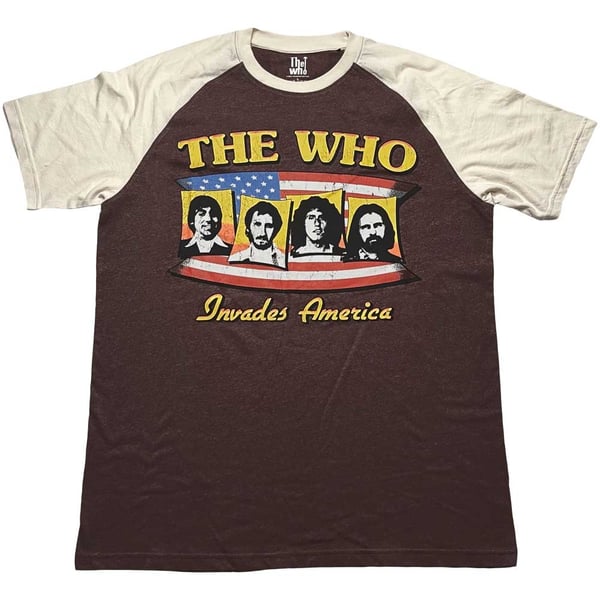 The Who Unisex Raglan T-Shirt: Invades America (Large)