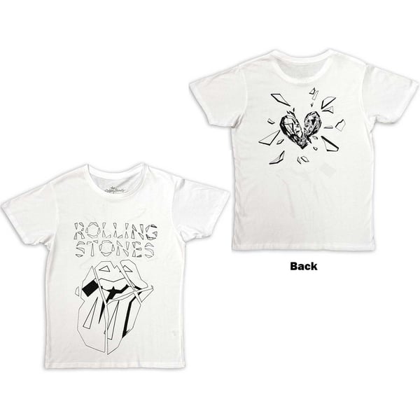 The Rolling Stones Unisex T-Shirt: Hackney Diamonds Diamond Tongue Outline (Back Print) (Small)