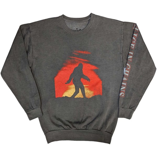 Alice In Chains Unisex Sweatshirt: Sasquatch Sunset (Sleeve Print) (X-Large)