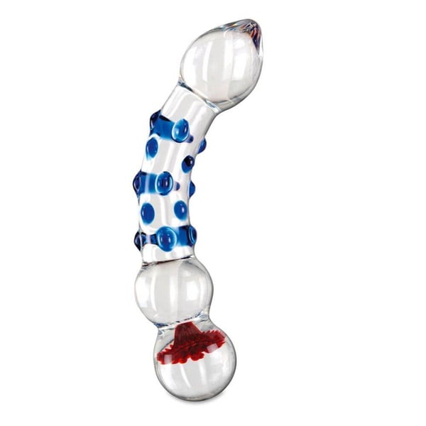icicles No 18 Glas Dildo Med Nupper