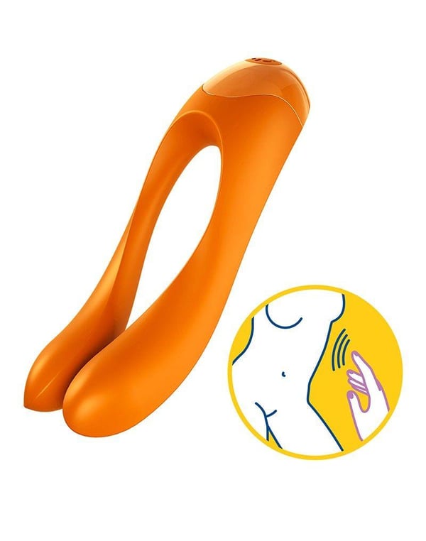 Satisfyer Candy Cane – Finger-Vibrator-Orange