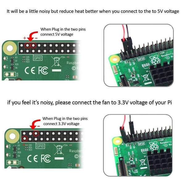 5V 0.2A Fläkt / Processorfläkt Raspberry Pi